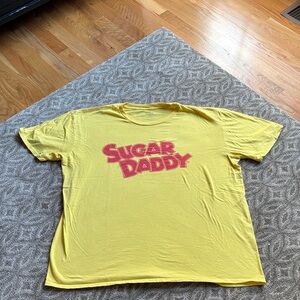 Men's Yellow 'Sugar Daddy' Graphic Short-Sleeve Tee